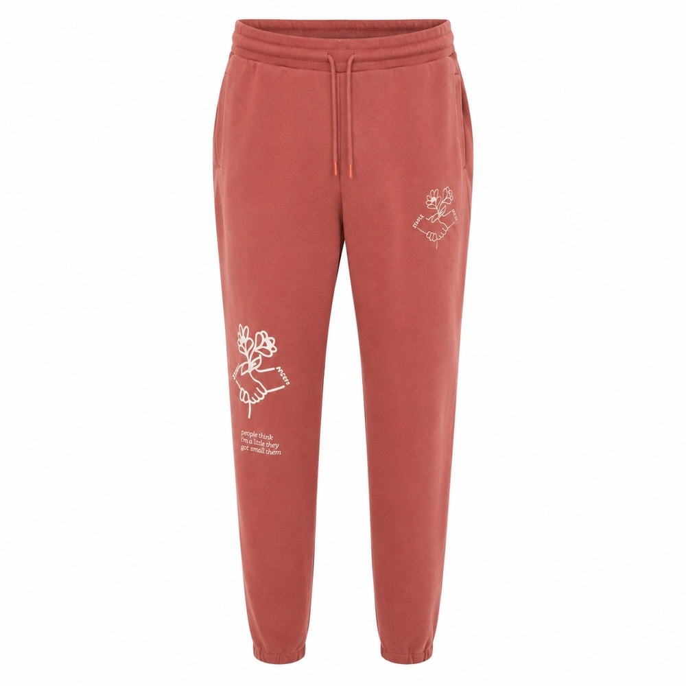 Staple Pigeon Mens Terracotta Graphic Fleece Jogger Sweatpants XL Clay Pink